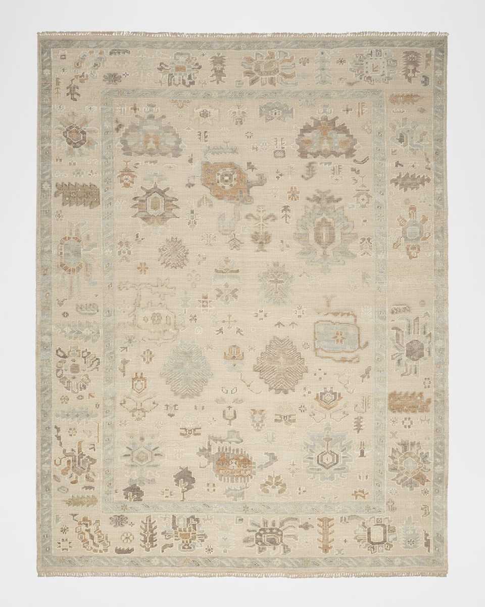 Whispers Beige Hand-Knotted Rug, 8' x 10'